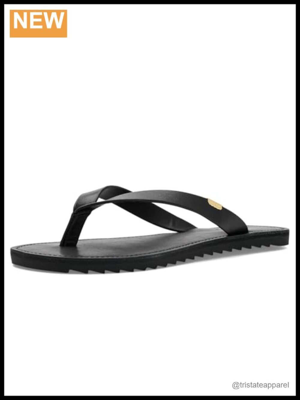 Leather Flip Flop Sandals Open Toe Slip On Casual Flat Toe Strap
